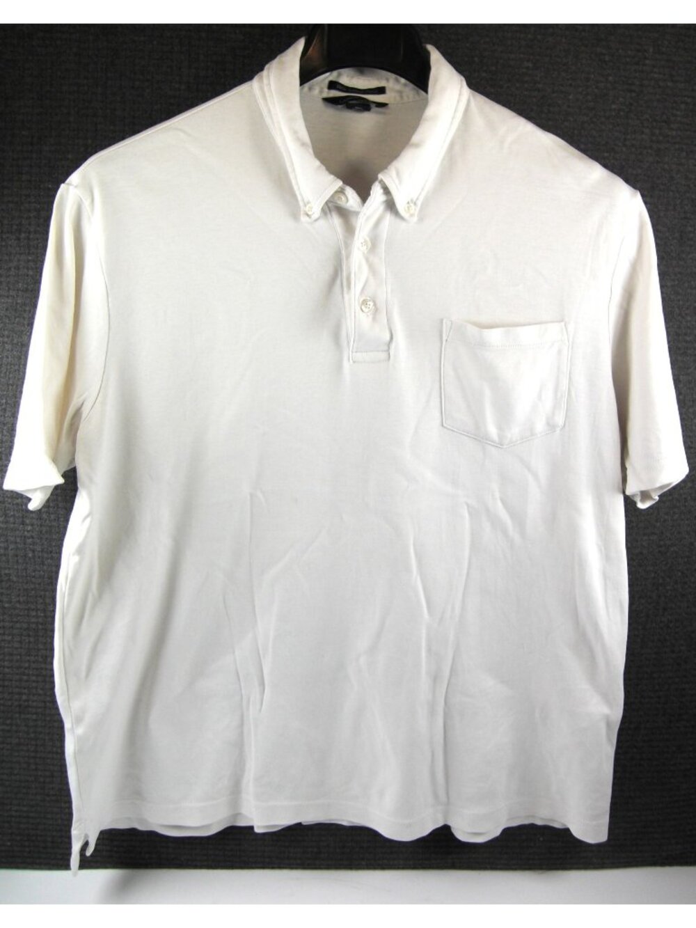 Land's End Men's White Polo shirt size L 42-44 Pre-Owned